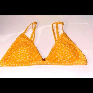 Small Zaful yellow bokadot bikini top